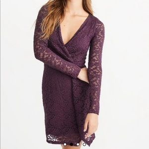 Long sleeve plum dress